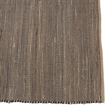 Quentin Rectangular Rug 200x290 cm - Jute & Cotton - Sand & Black