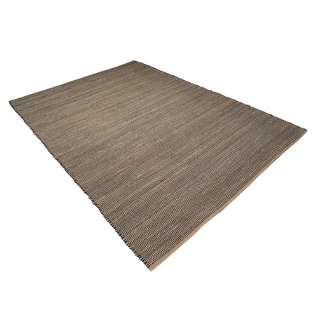 Quentin Rectangular Rug 200x290 cm - Jute & Cotton - Sand & Black