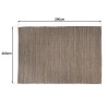 Quentin Rectangular Rug 200x290 cm - Jute & Cotton - Sand & Black