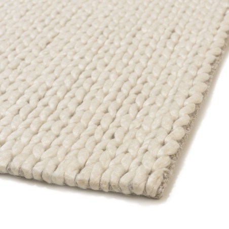 Tapis QUENTIN en laine tissée 160x230cm - couleur écru