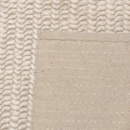 Quentin Rectangular Rug 160x230cm - Beige Woven Wool