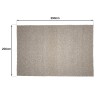 QUENTIN Rectangular Rug 200x290cm in Taupe Looped Wool