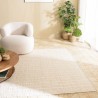 Tapis rectangulaire en coton recyclé 200x290cm - couleur ivoire