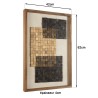 Décoration murale mosaïque beige/noire 42x62cm en pin recyclé