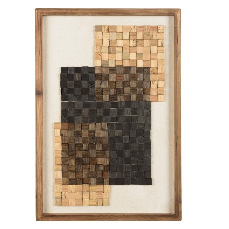 Décoration murale SANDY - Mosaïque beige/noire 42x62cm
