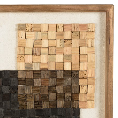 Décoration murale SANDY - Mosaïque beige/noire 42x62cm
