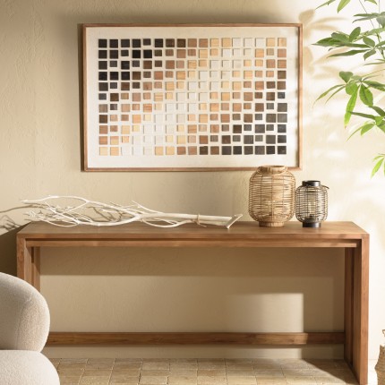 SANDY - Wall Decoration 82x122cm Mosaic Gradient in Recycled Pine