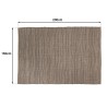 QUENTIN Rectangular Rug 160x230cm Jute Cotton Sand Black