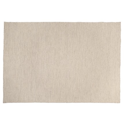 Tapis rectangulaire QUENTIN 200x290cm laine blanc/marron chiné
