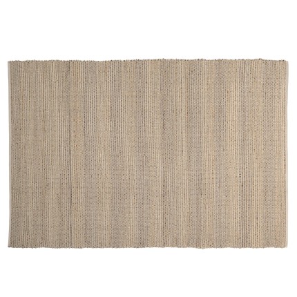 Quentin Rectangular Rug 160x230cm - Jute & Cotton in Sand/Ivory/Black