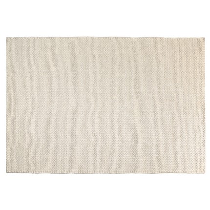 Tapis rectangulaire QUENTIN en laine écru 200x290cm