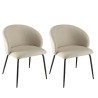 TOM - Set of 2 Fir Green Velvet Chairs