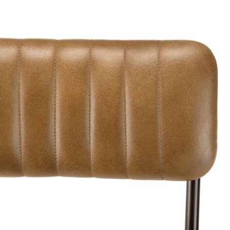 Lot de 2 chaises MARCEL en cuir et acier