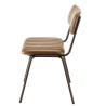 MARCEL Set of 2 Chairs - Padded Leather Seat and Backrest
