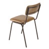 MARCEL Set of 2 Chairs - Padded Leather Seat and Backrest
