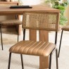 Lot de 2 chaises MARCEL en manguier - Style rétro et chaleureux