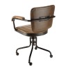 Fauteuil roulettes MARCEL en cuir matelassé