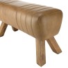 MARCEL - Brown Leather Upholstered Bench