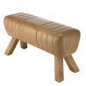MARCEL - Brown Leather Upholstered Bench