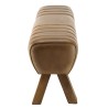 MARCEL - Brown Leather Upholstered Bench
