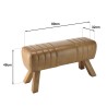 MARCEL - Brown Leather Upholstered Bench