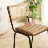 Lot de 2 tabourets de bar MARCEL en cuir