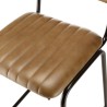 Lot de 2 tabourets de bar MARCEL en cuir
