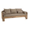 SANDY - 3-Seater Sofa Bed in Recycled Pine Wood with Cushions