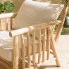 WILL - BORNEO Armchair | Natural Teak Branches with White Cushions