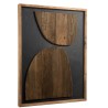 SANDY Wall Decoration 62x82cm - Recycled Pine Shapes on Black Background