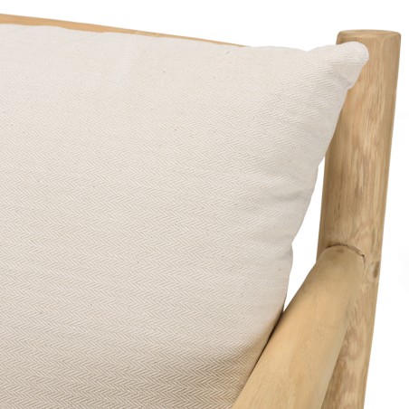 WILL - BORNEO 2-seater Sofa | Natural Teak Branches with White Cushions
