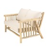 WILL - BORNEO 2-seater Sofa | Natural Teak Branches with White Cushions