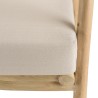 Fauteuil MADURA en teck naturel et coussins blancs