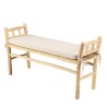 WILL Bench - Natural Teak Branches with White Cushion