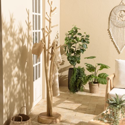 Porte-manteau WILL en teck naturel - 3 branches
