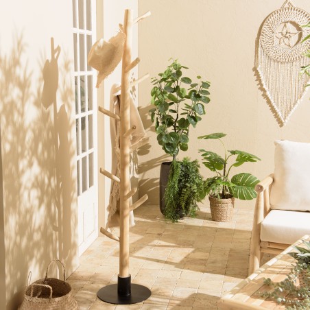 Porte-manteau WILL en teck naturel