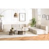Canapé modulable GLORIA en coton gris et beige