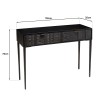Console GLORIA en manguier noir - 2 tiroirs sculptés