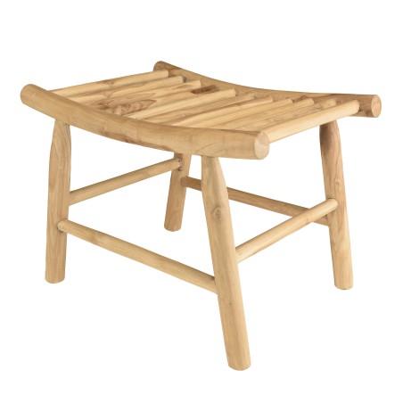 Tabouret en branches de teck naturel WILL