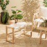 WILL Teak Branch Bench with White Macramé Seat
