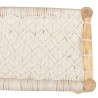 Banc WILL en teck naturel et macramé blanc