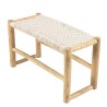 Banc WILL en teck naturel et macramé blanc