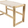 Banc WILL en teck naturel et macramé blanc