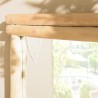 Miroir rectangulaire en branches de teck naturel