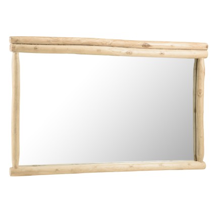 WILL - Rectangular Teak Branch Mirror