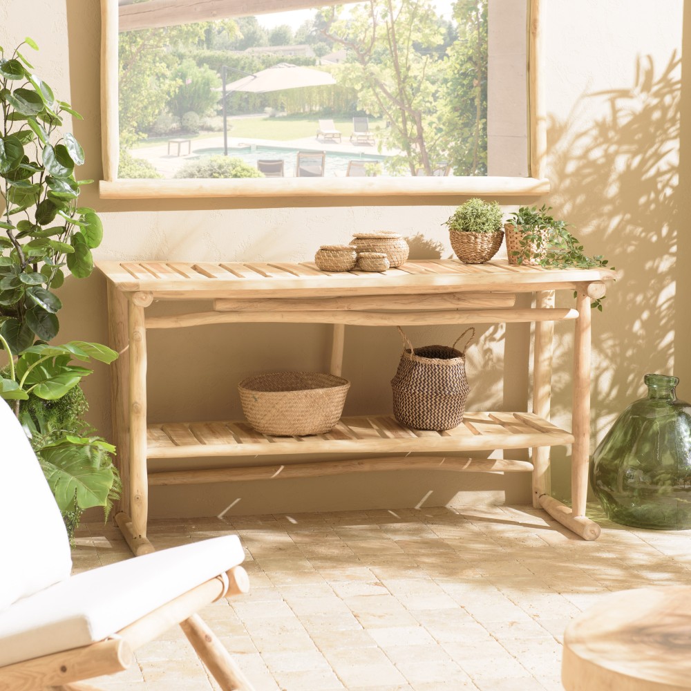 Console WILL en branches de teck naturel Console WILL en branches de teck naturel