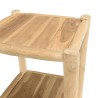 WILL 1-Tier Shelf with 2 Doors - Natural Teak Branches