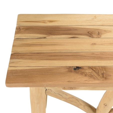 Console en teck naturel WILL - Piètement ajouré