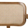 WILL - FLORES 2-seater Teak Sofa with Natural Cane Backrest and Grey Cushion