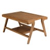 WILL - FLORES Rectangular Coffee Table with Double Top in Teak